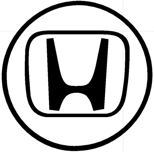 Honda Civic Fuel Cap Logo - Style 2 Carbon